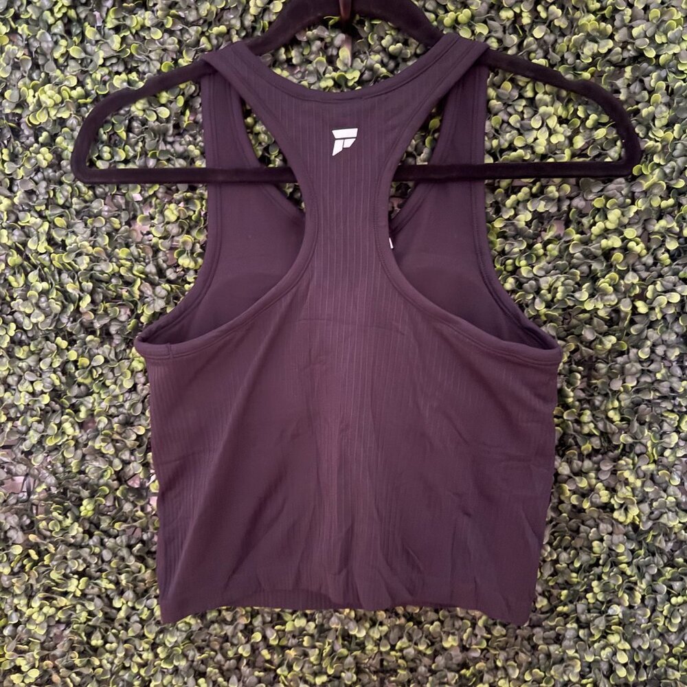 Fitfo Ribbed Tank Top Brown Racerback Athletic Top Size 6 - Picture 3 of 4